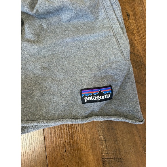 Patagonia Organic Cotton Sweat Shorts Womens Medium Gray Elastic Waist Pockets - Picture 6 of 7